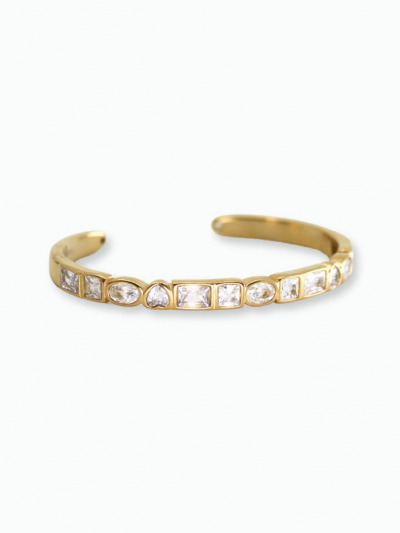 Bracelet jonc ouvert cristal
