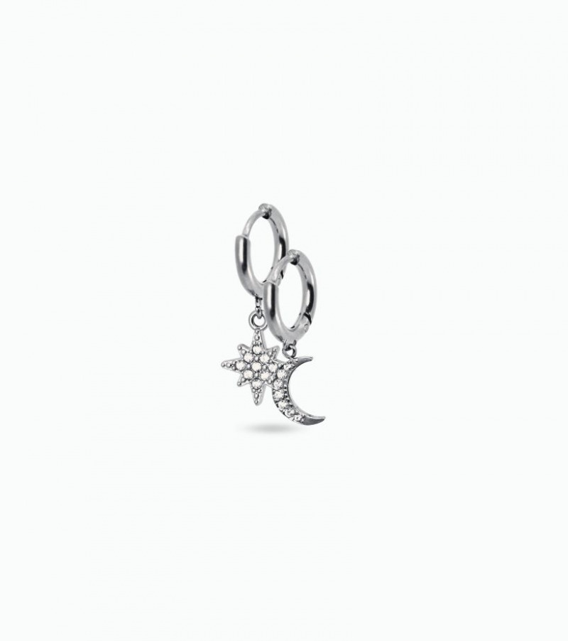 Boucles d'oreilles soleil et lune