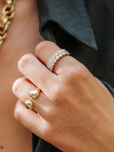 Bague strass femme