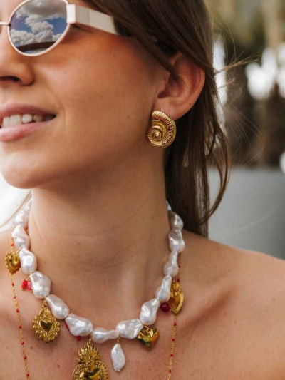 Boucles d'oreilles fossil