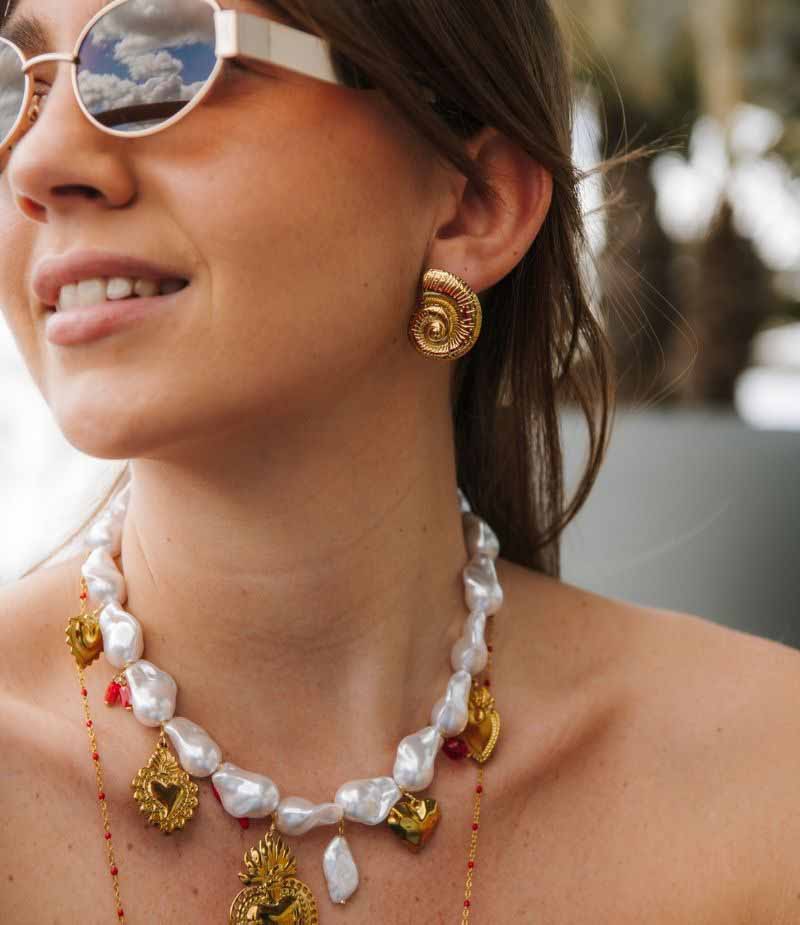 Boucles d'oreilles fossil
