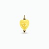 Pendentif coeur jaune