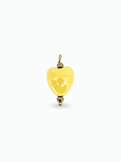 Pendentif coeur jaune