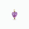 Pendentif coeur violet