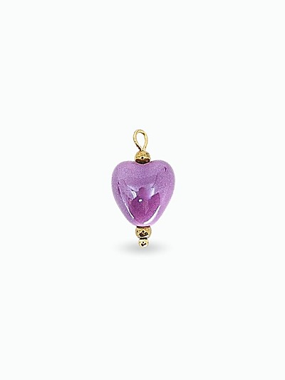 Pendentif coeur violet