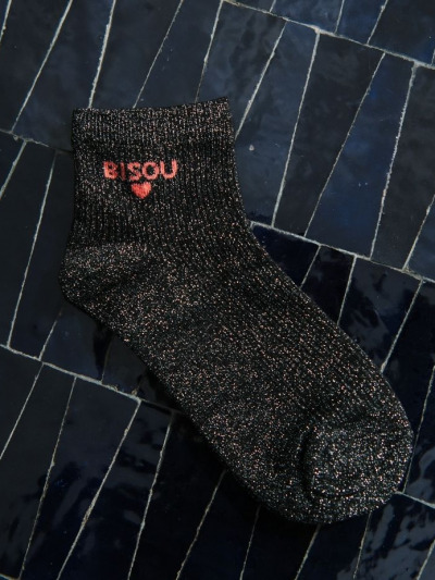 Chaussette paillette message