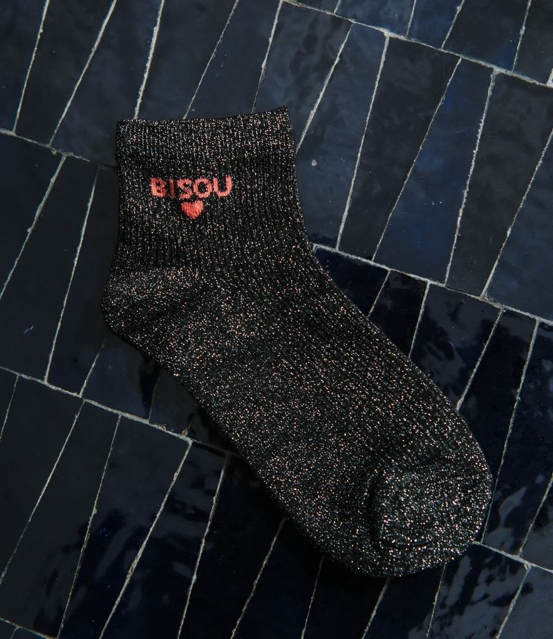 Chaussette paillette message
