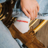 Chaussettes à paillettes message