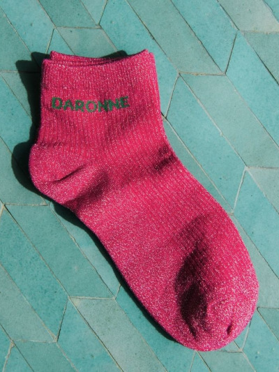 Chaussettes à paillettes message