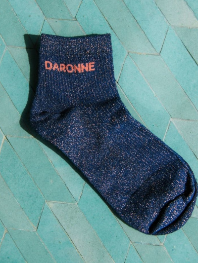 Chaussettes à paillettes message
