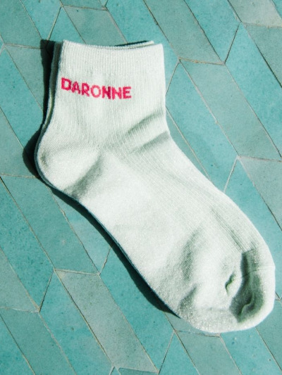 Chaussettes à paillettes message