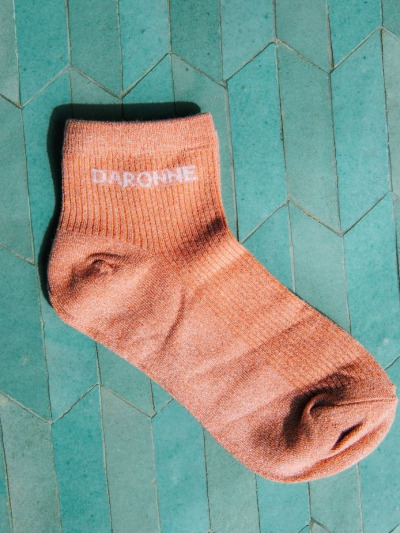 Chaussettes à paillettes message