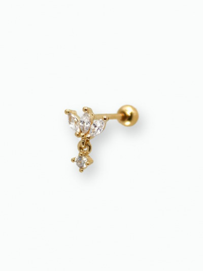 Piercing en or oreille