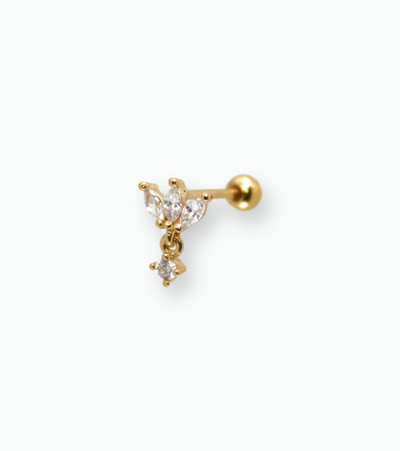 Piercing en or oreille