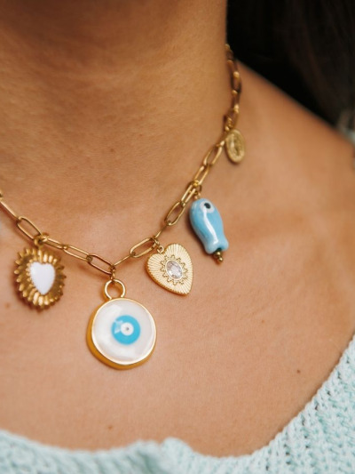 Charm coeur strass