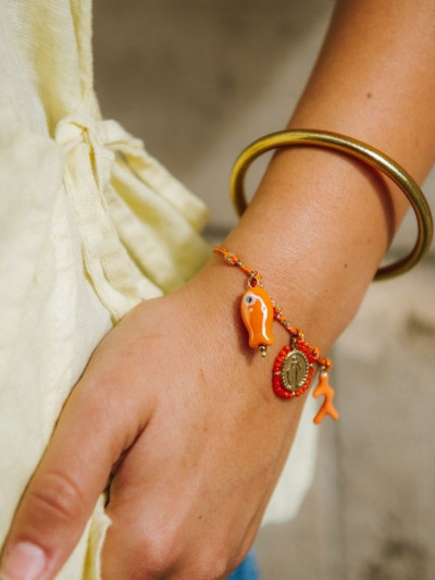Pendentif poisson orange