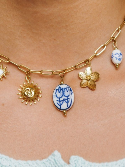 Pendentif céramique femme
