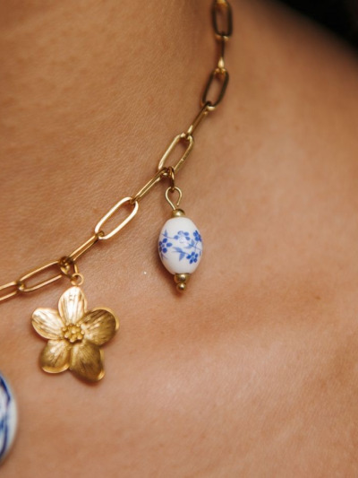 Charm pendentif porcelaine