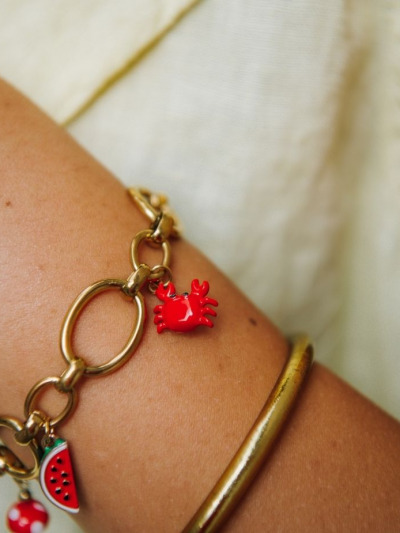 Pendentif rouge crabe