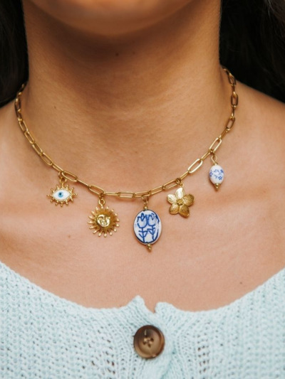 Pendentif céramique femme
