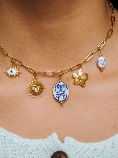 Charm pendentif porcelaine