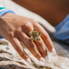 Bague fleur dorée
