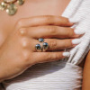 Bague femme acier doré