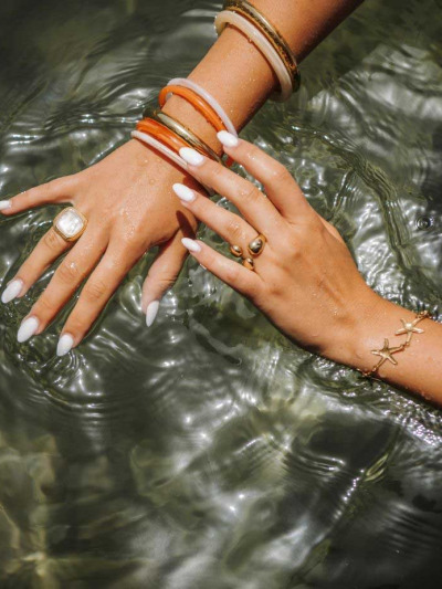 Bague femme acier doré