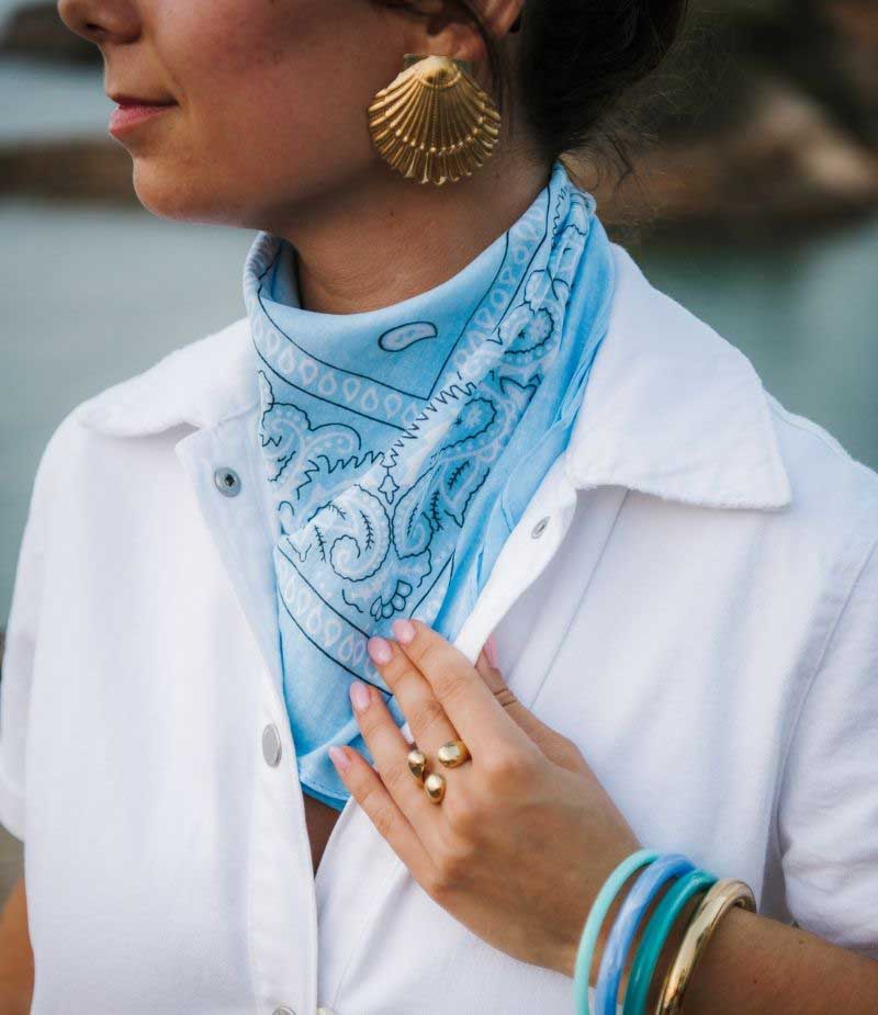 Foulard carré coton​