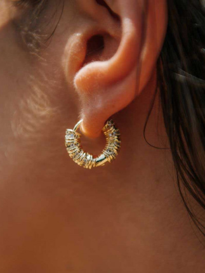 Boucles d'oreilles avec cristaux