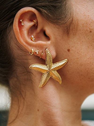 Grosse boucle d'oreille tendance