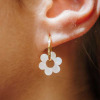 Boucle d'oreille créole fleur