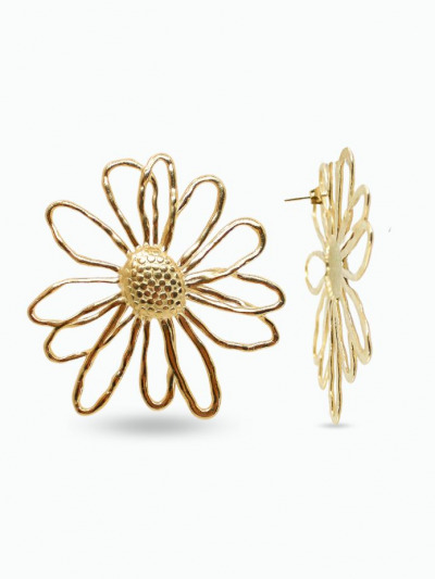 Boucle d'oreille marguerite pendante