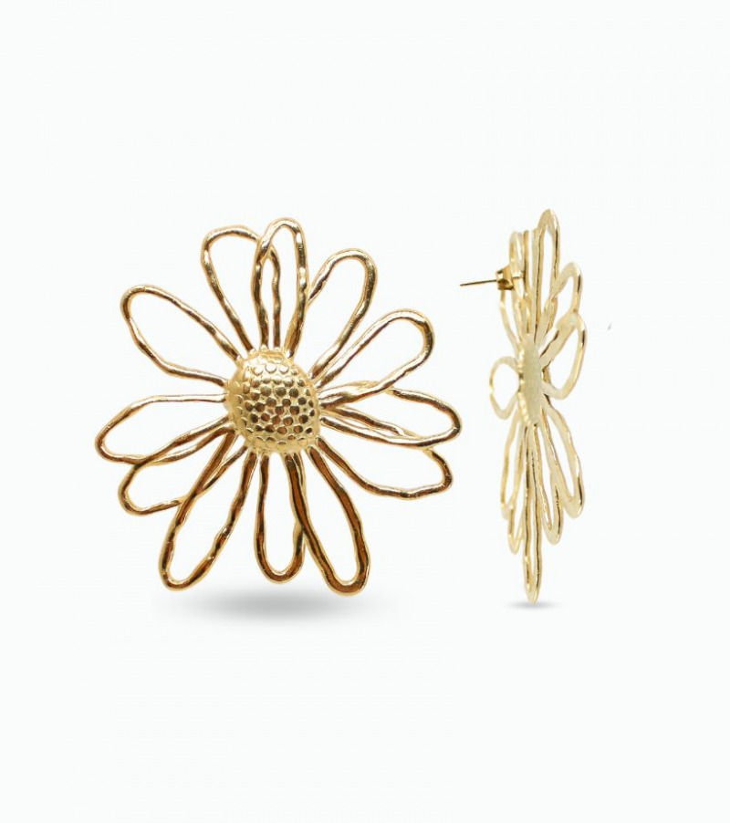 Boucle d'oreille marguerite pendante