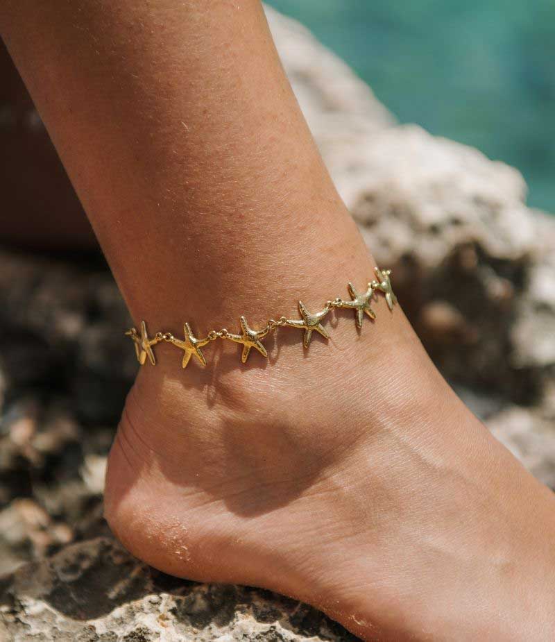 Cheville bracelet​​ étoiles de mer