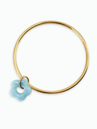 Bracelet avec fleur bleue