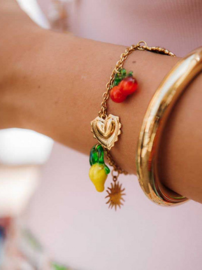 Bracelet pendentif verre