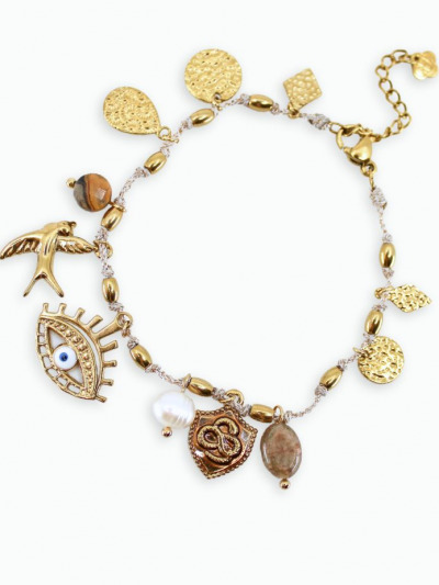 Bracelet charms colorés