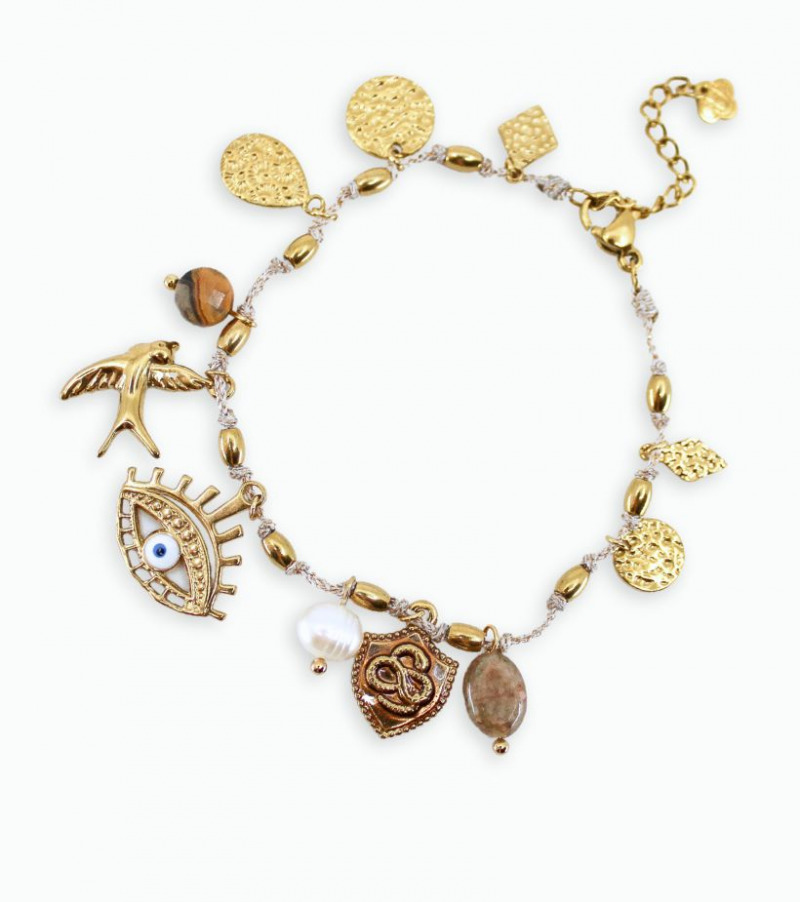 Bracelet charms colorés