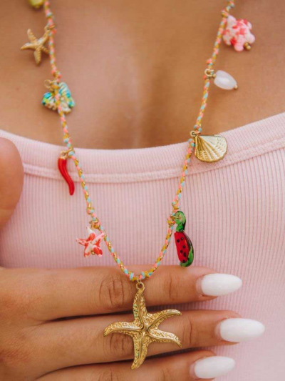 Collier long femme