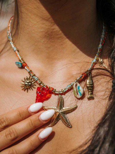 Collier breloque acier inoxydable