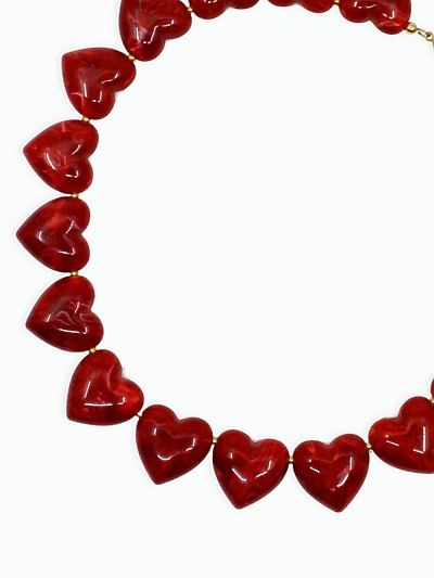 Collier gros coeurs