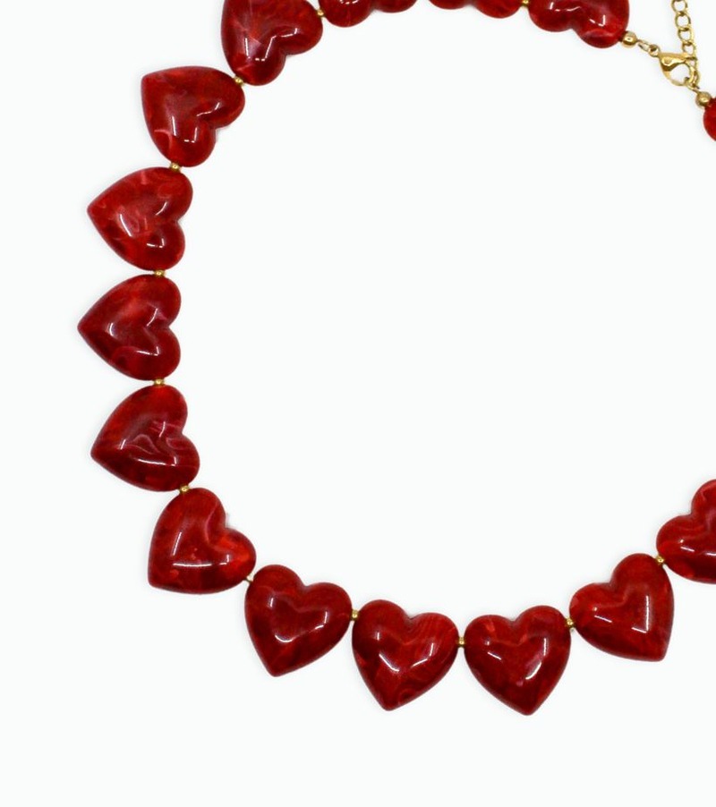 Collier gros coeurs
