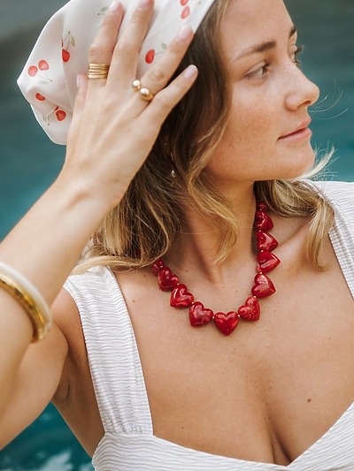 Collier grosses perles