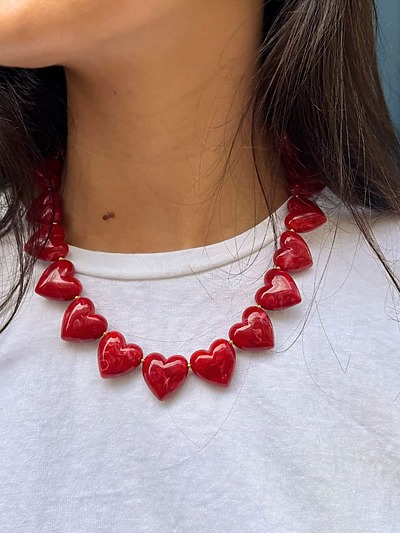 Collier gros coeurs