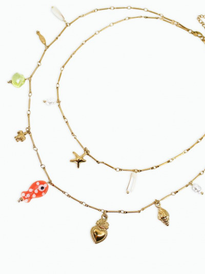 Collier de perles colorées