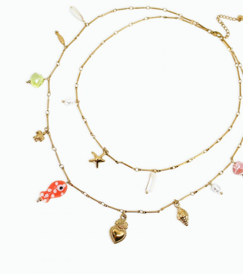 Collier de perles colorées