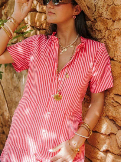 Collier coquillage doré