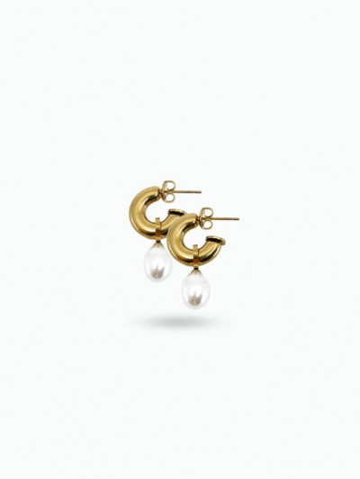 Boucle d'oreille perle nacre