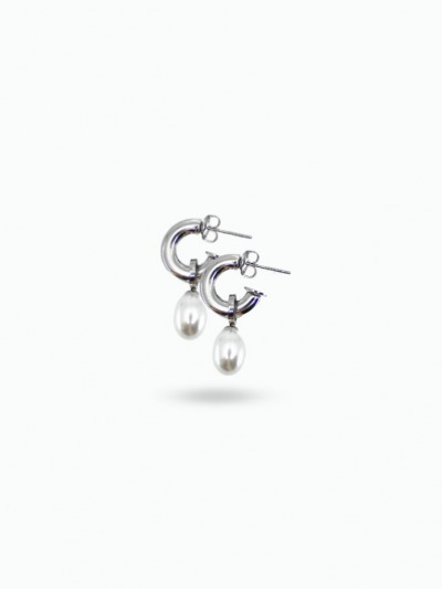 Boucle d'oreille perle nacre